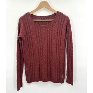 Y2K American Eagle Womens Small Sweater Cable Knit Fisherman Retro Preppy Layers
